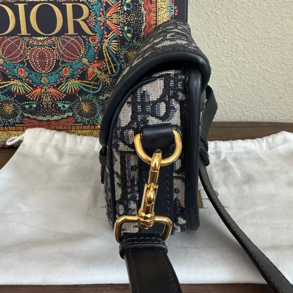 DIOR Small Bobby Bag in Blue Oblique Jaquard - Picture 8 of 10